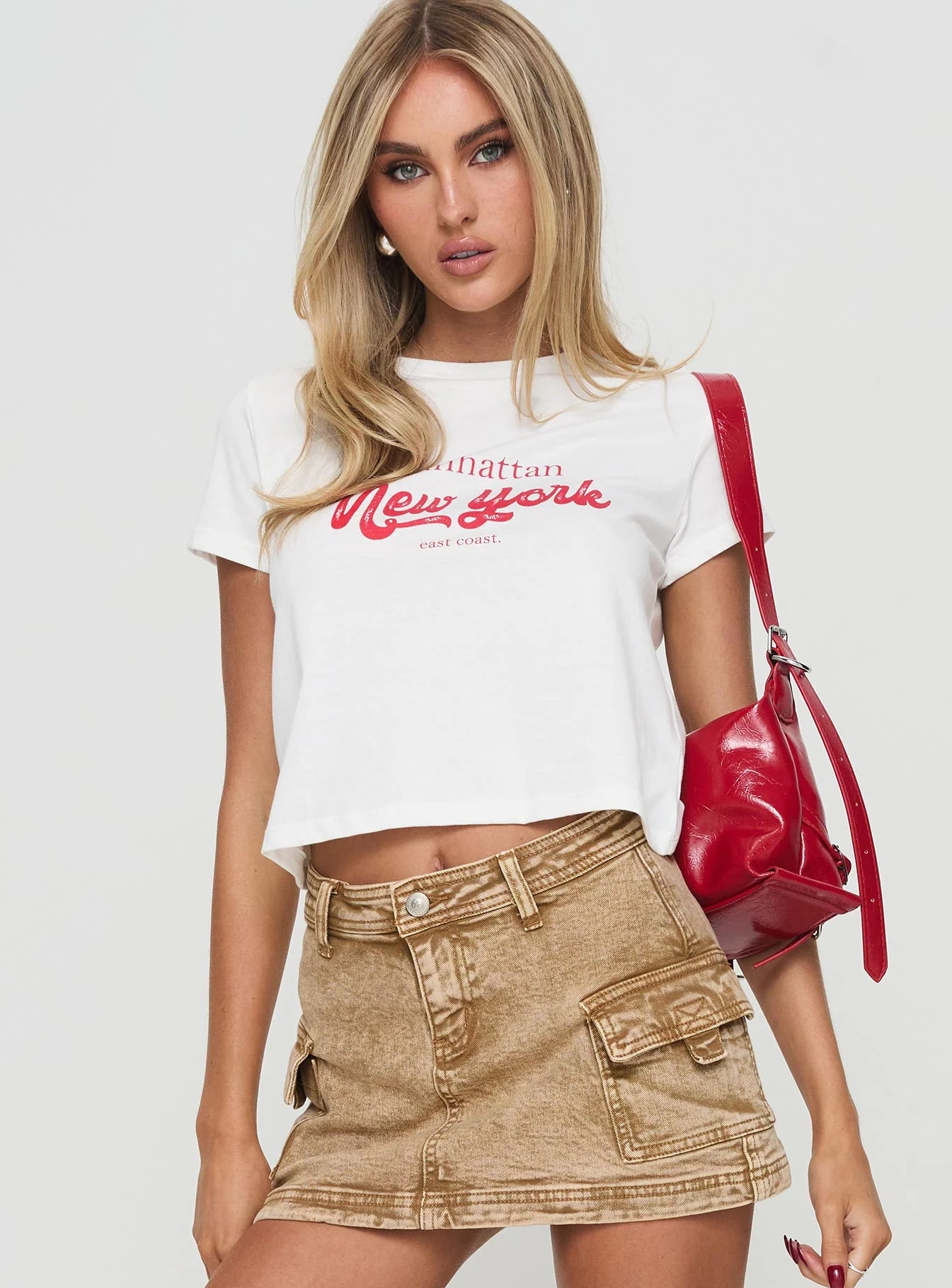 Doğu Yakası New York T-shirt Beyaz